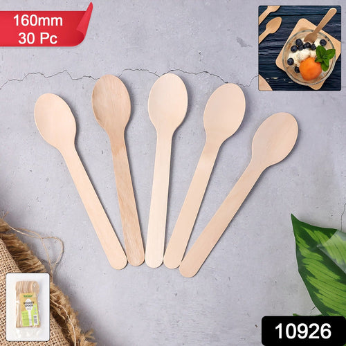 160mm Wooden Spoon – 30 Pcs Pack-Home & Kitchen-AniGuess-AniGuess