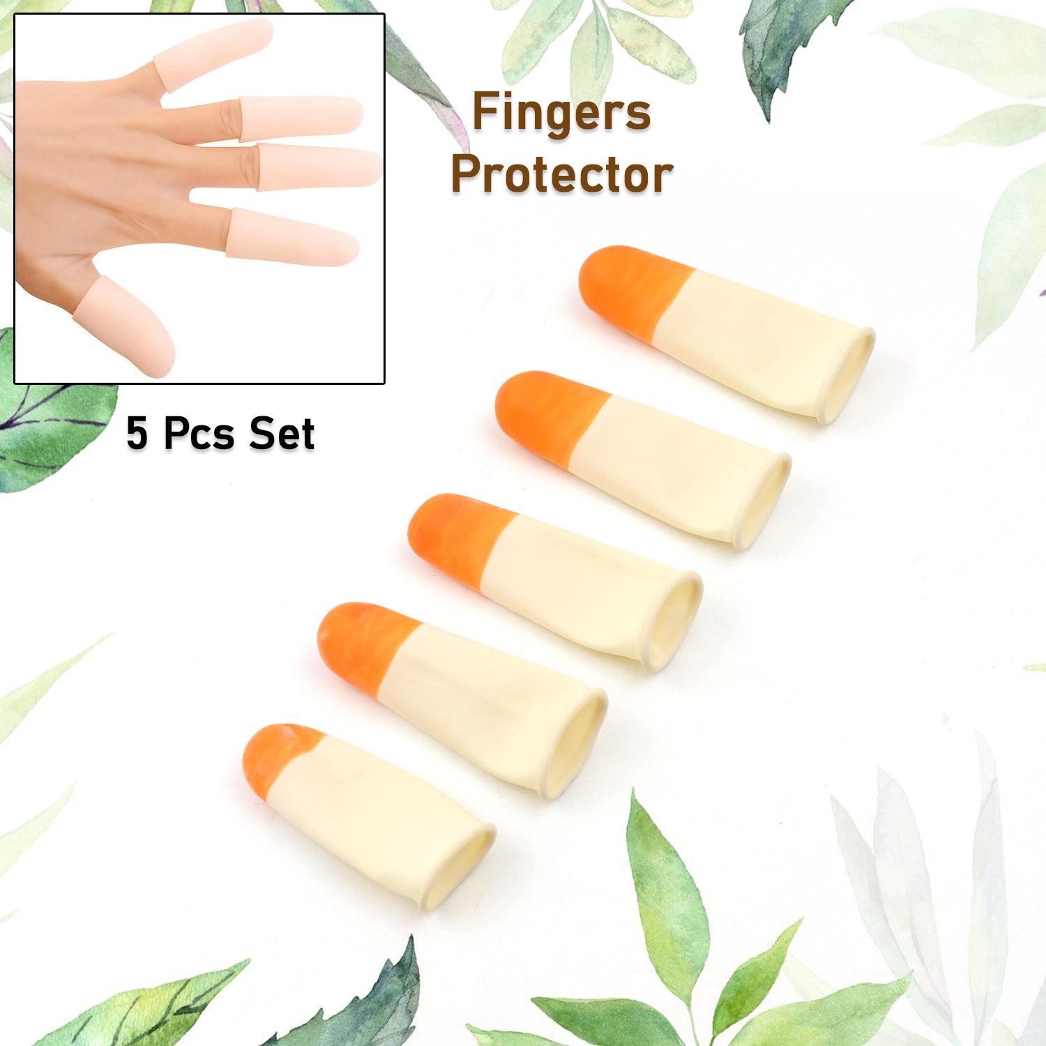 Finger Caps, Silicone Finger Protectors Sleeves (Finger Cots / 5 Pcs Set)-Health & Beauty Accessories-AniGuess-AniGuess