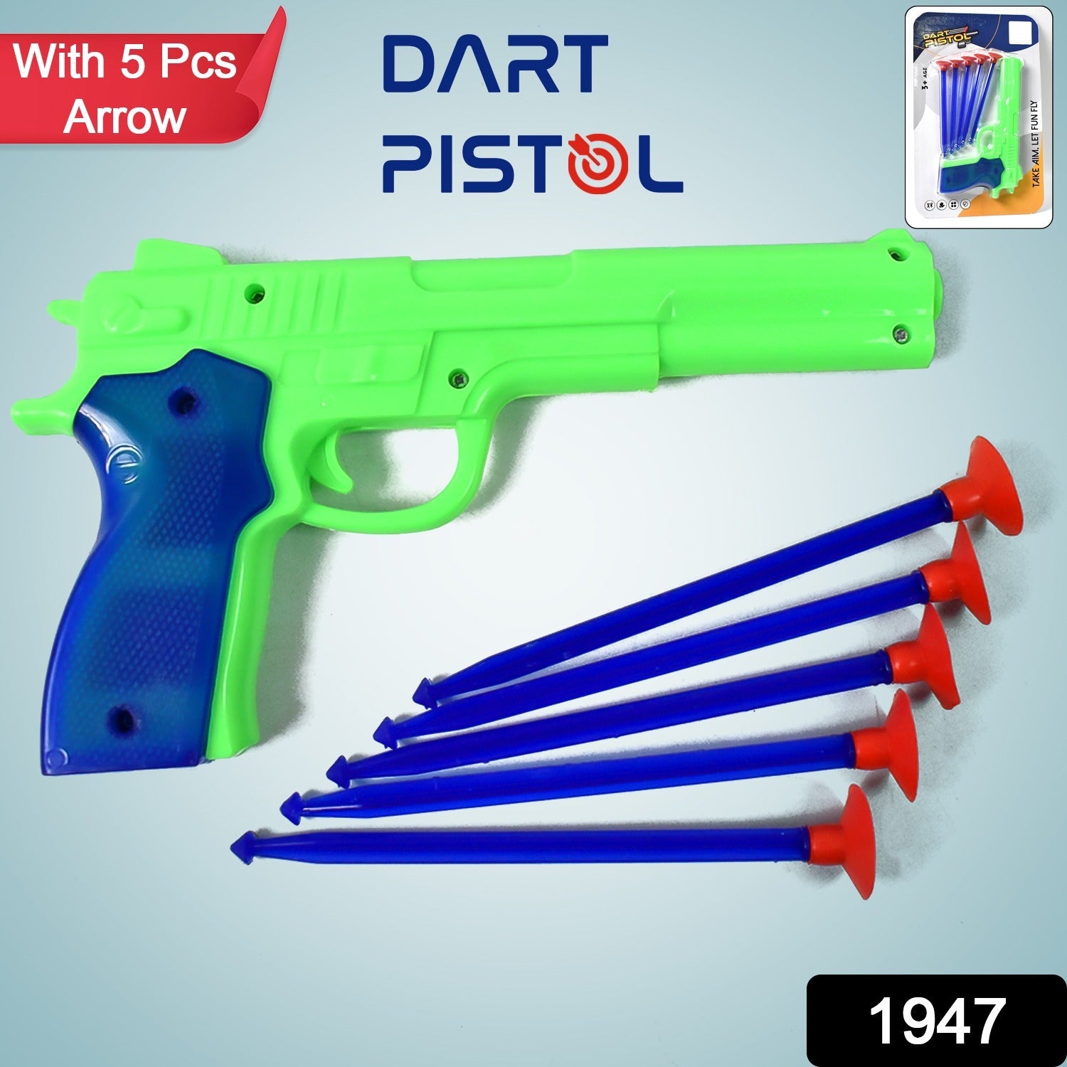 Medium Size Plastic 1 Gun with 5 Soft Suction Dart Bullets (1 Set)-Toys & Games-AniGuess-AniGuess