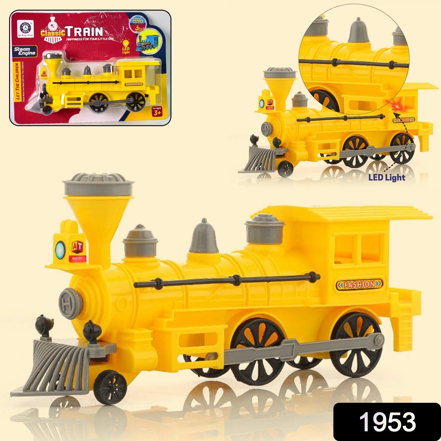Pull and Go Train with Light Plastic String Pull Back Train (1 Pc / Mix Color)-Toys & Games-AniGuess-AniGuess