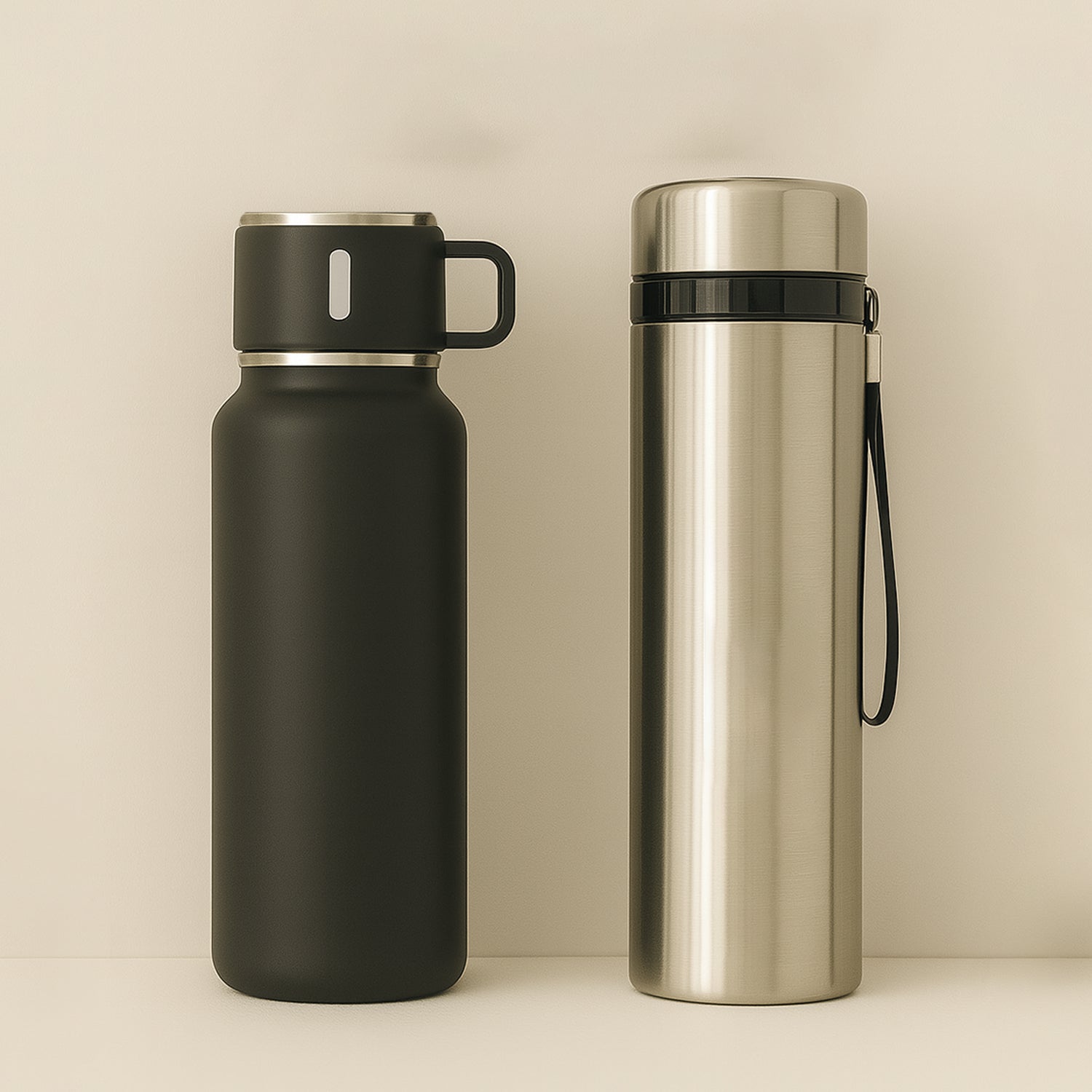 Stainless Steel Vacuum Insulated Water Bottle 900ML Approx (Mix Color)-Home & Kitchen-AniGuess-AniGuess