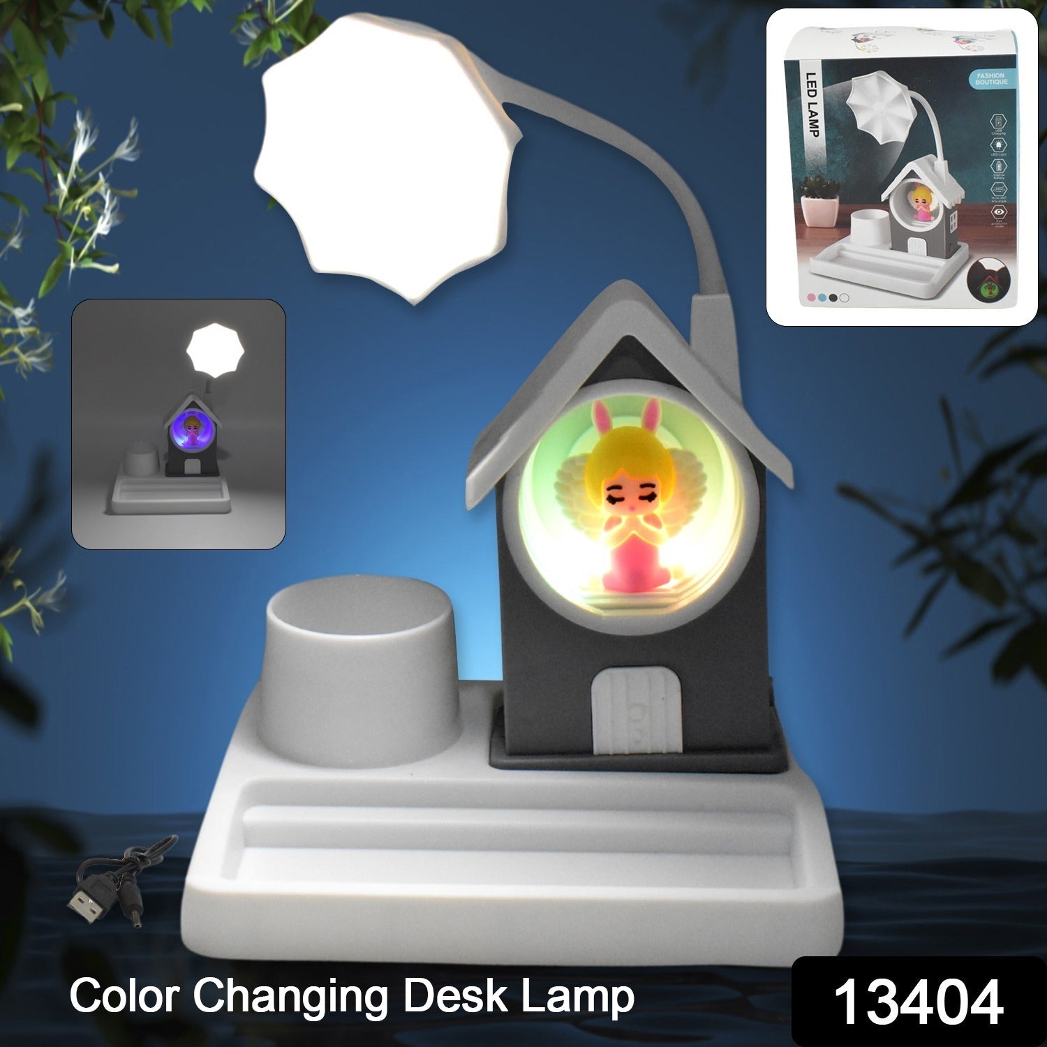 Cute Cartoon Home Design LED Desk Light with Plastic Base, Multi-Color (1 Pc)-Electronics-AniGuess-AniGuess