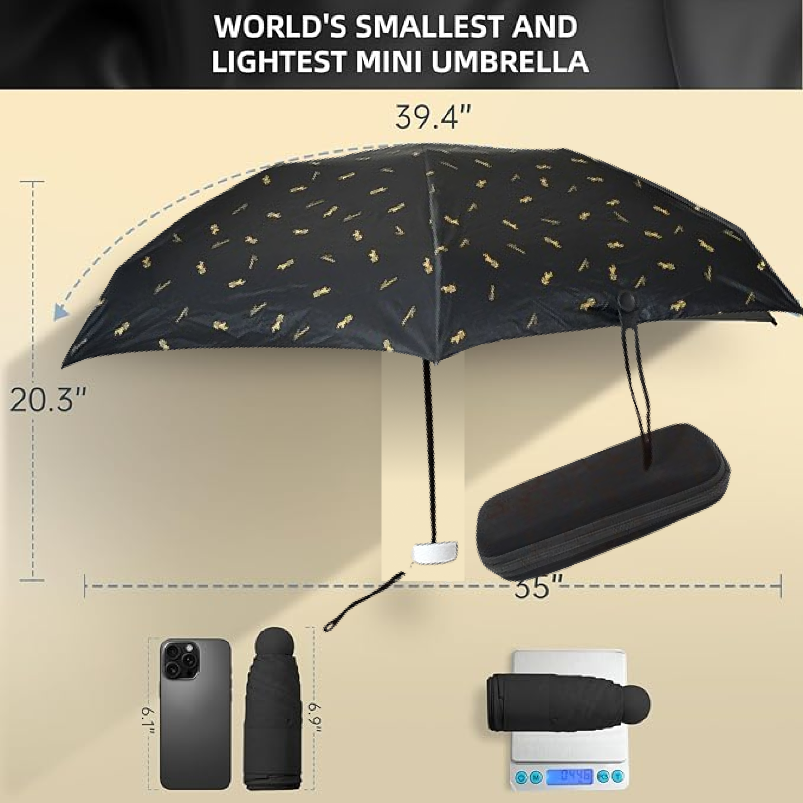 3-Fold Cute Umbrella – Sun & Rain Protection, UV Shield (1 Pc / With Zip Case)-Garden & Outdoors-AniGuess-AniGuess