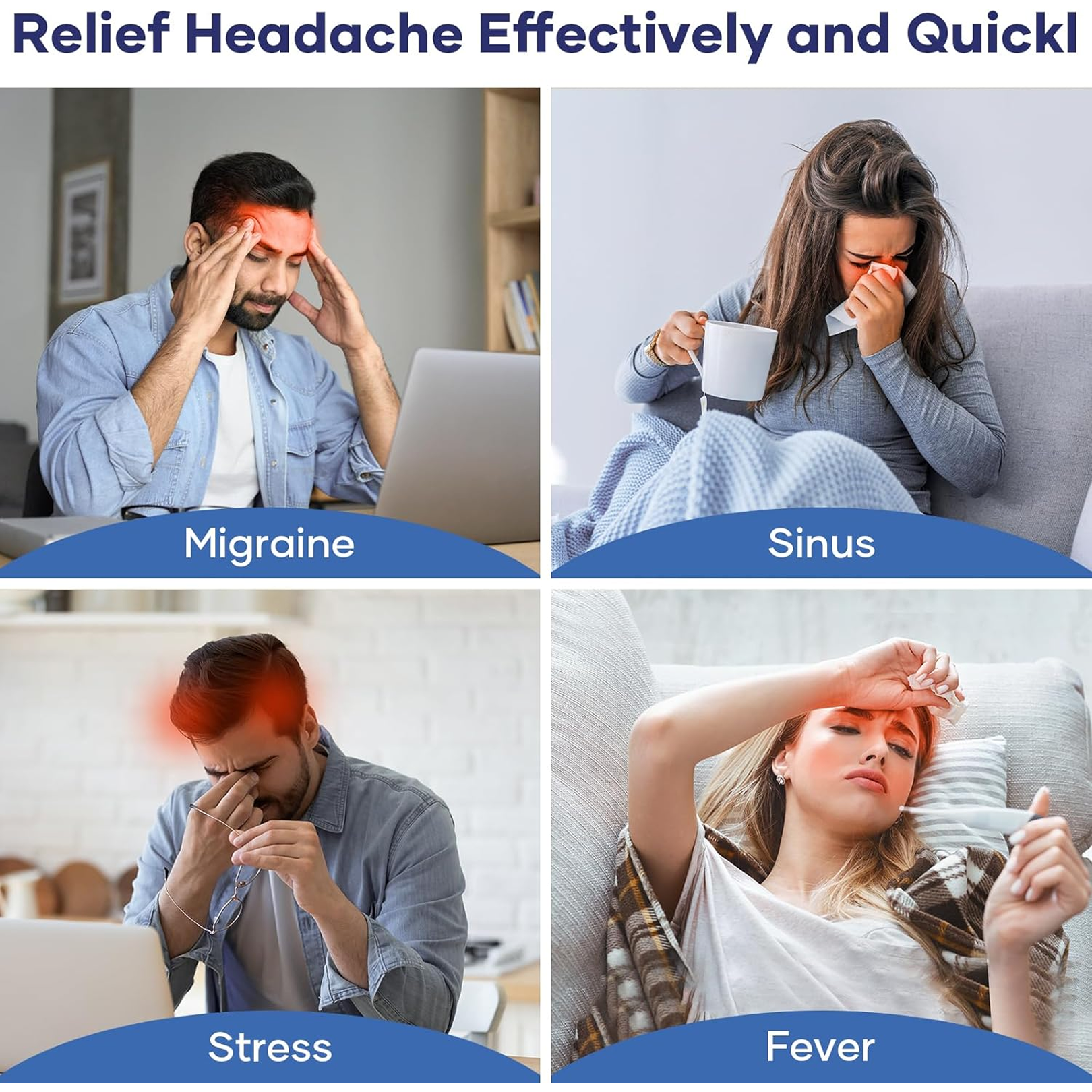 Migraine and Headache Relief Cap: Ice Wrap for Tension & Sinus Relief-Health & Personal Care-AniGuess-AniGuess