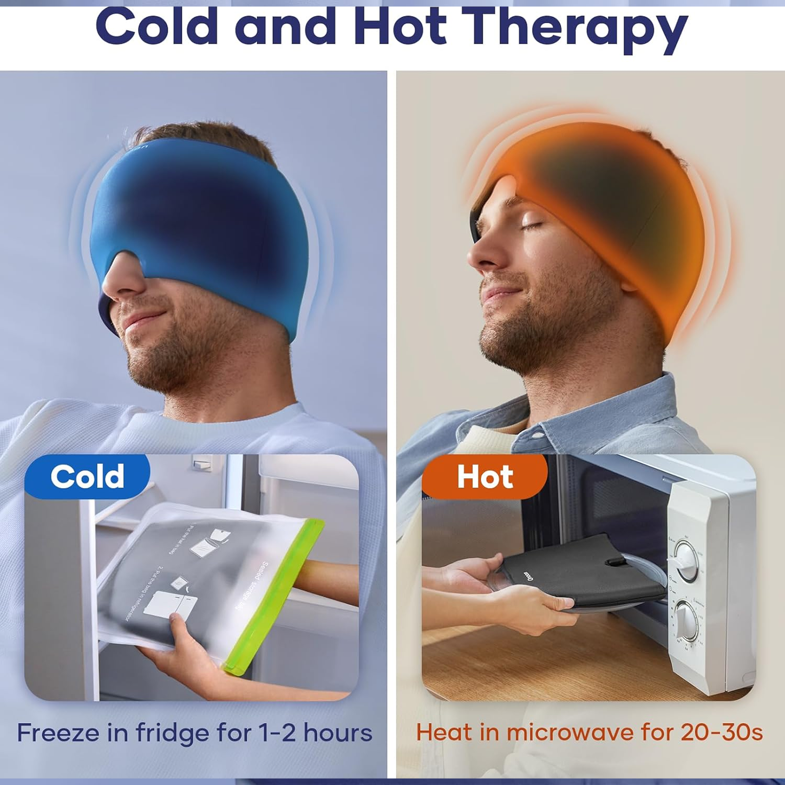 Migraine and Headache Relief Cap: Ice Wrap for Tension & Sinus Relief-Health & Personal Care-AniGuess-AniGuess