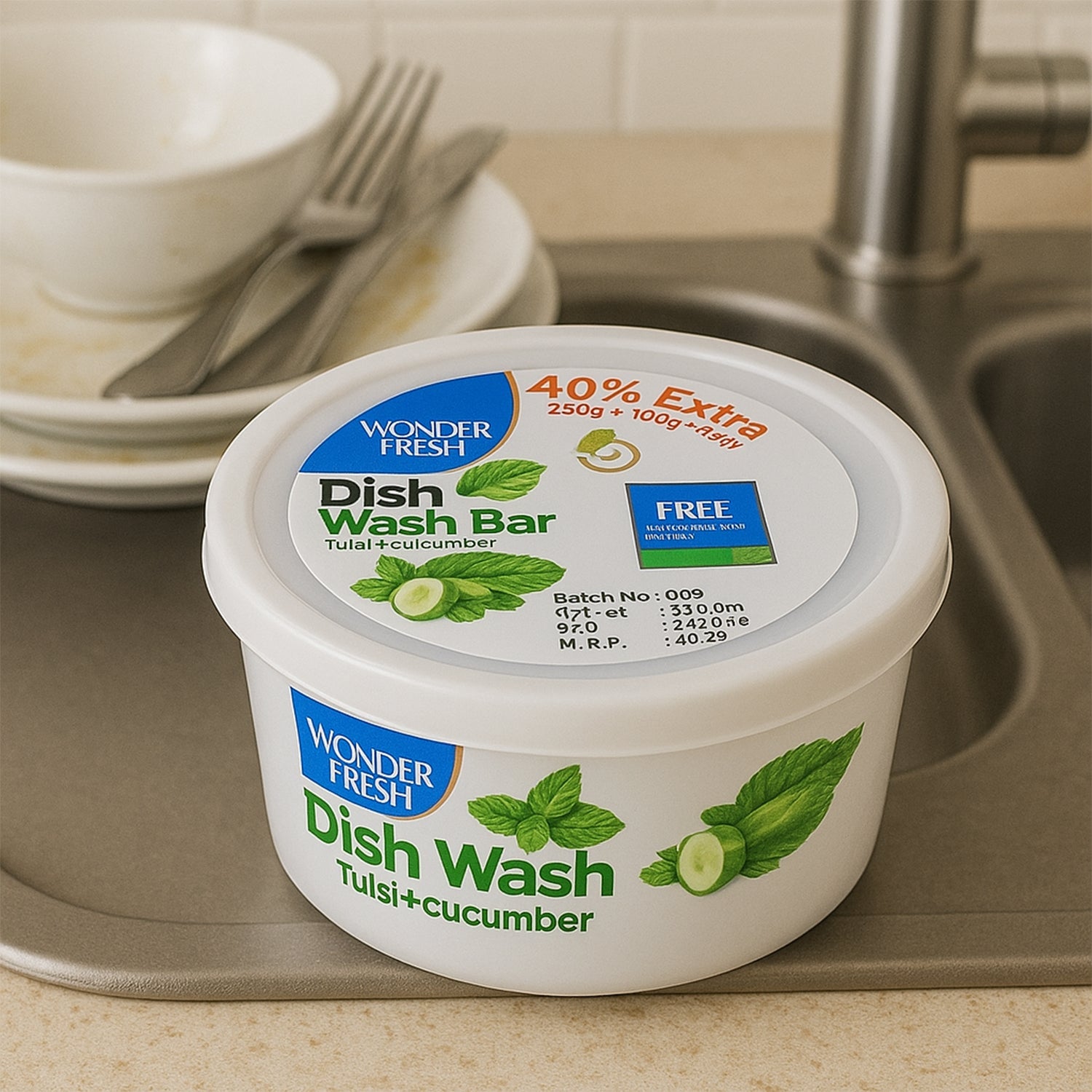 Fresh Mix Flavor Dishwash Bar with Super Scrubber Dishwashing Solution 350 gm-Industrial & Scientific-AniGuess-AniGuess