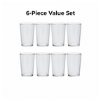 Apex Clear Plastic Tumbler / Glass Set – 6-Piece Unbreakable