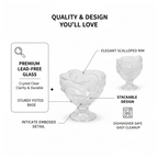 Glass Ice-Cream Cup Set, Home & Kitchen Serving or Dessert Cup (6 Pcs Set)
