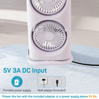  Electric Fan Desktop Double-Head Powerful Air (1 Pc / With - key feature close-up