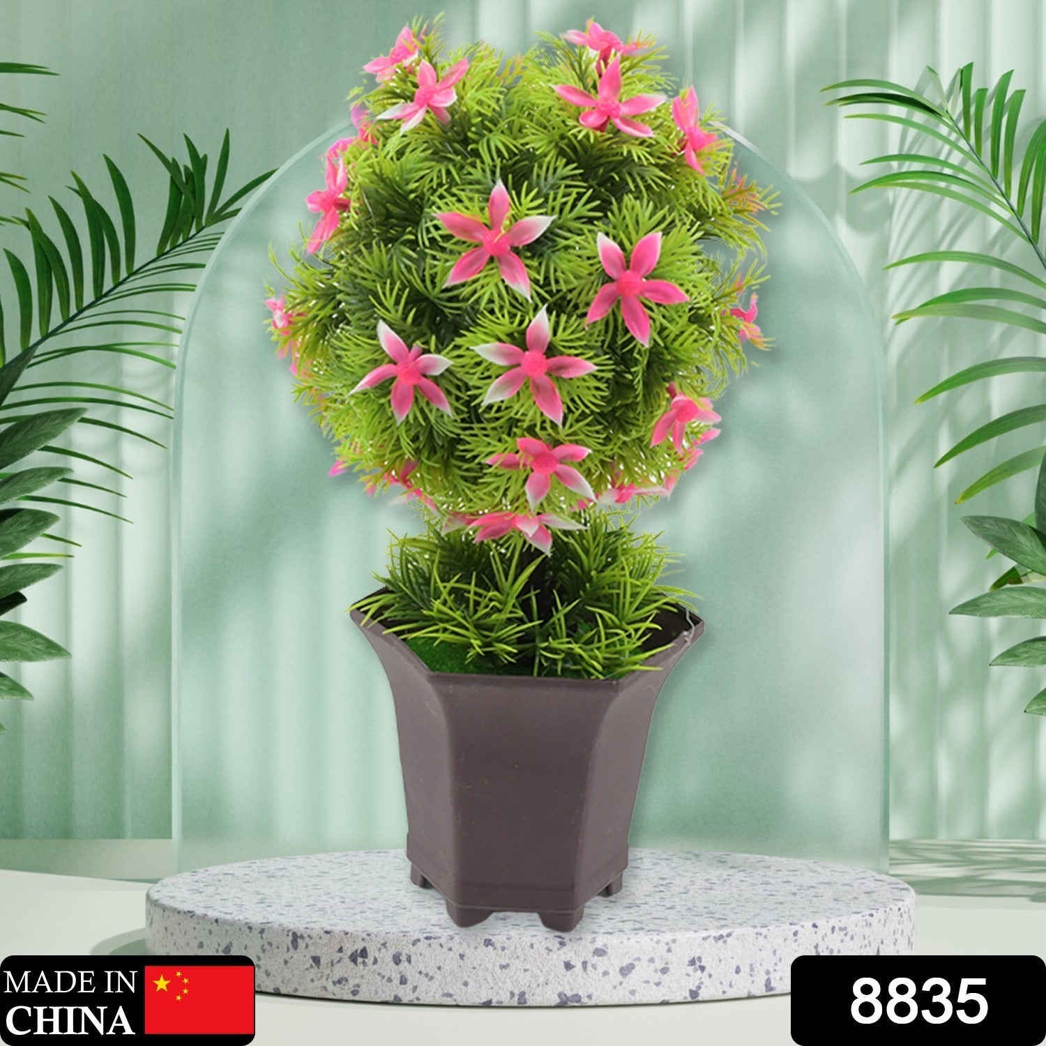 Wild Artificial Flower Plant with Cute Pot (1 Pc)-Home Improvement-AniGuess-AniGuess