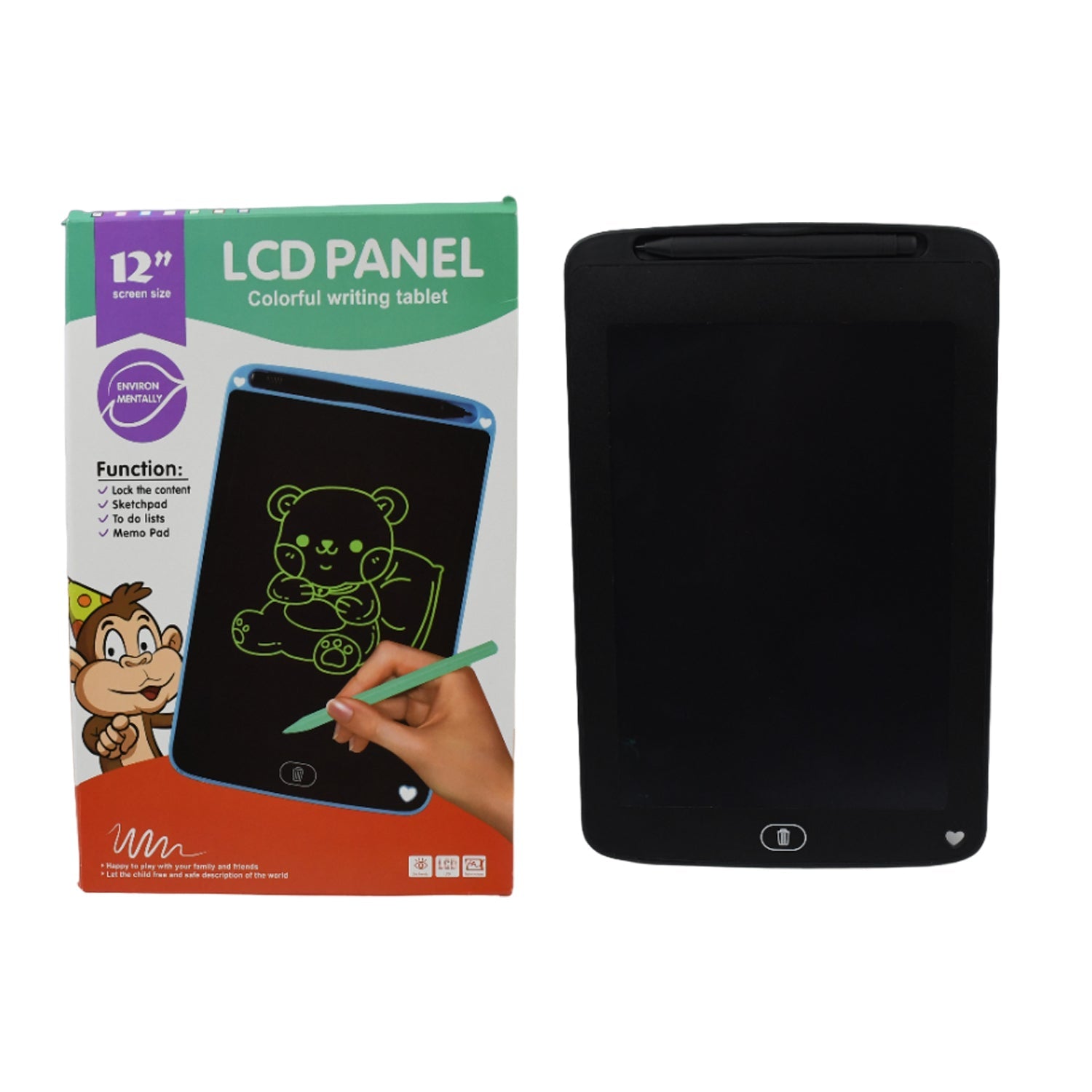Portable LCD Writing Board Slate  Digital Notepad with Pen  for Kids 10 inch-Toys & Games-AniGuess-AniGuess