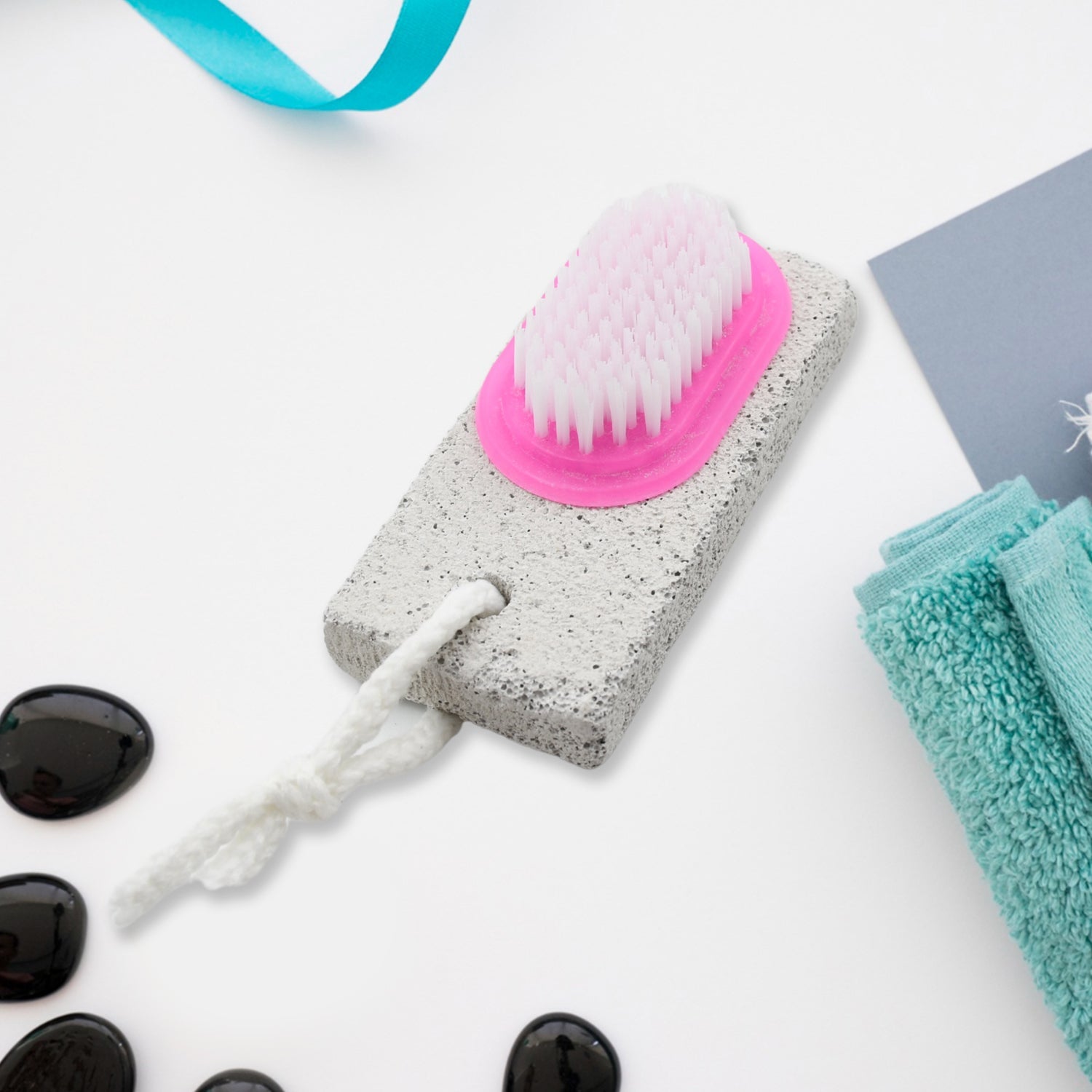 Hand and Foot Brush with pumice stone to Remove Dead Skin & Callus Stone Foot Scrubber Pedicure Brush For Dead Skin-Health & Personal Care-AniGuess-AniGuess