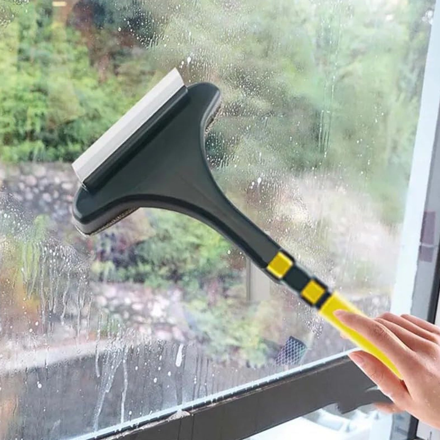 2-in-1 Mesh Cleaning Brush & Wiper with Extended Handle – Window Cleaner (1 Pc)-Industrial & Scientific-AniGuess-AniGuess