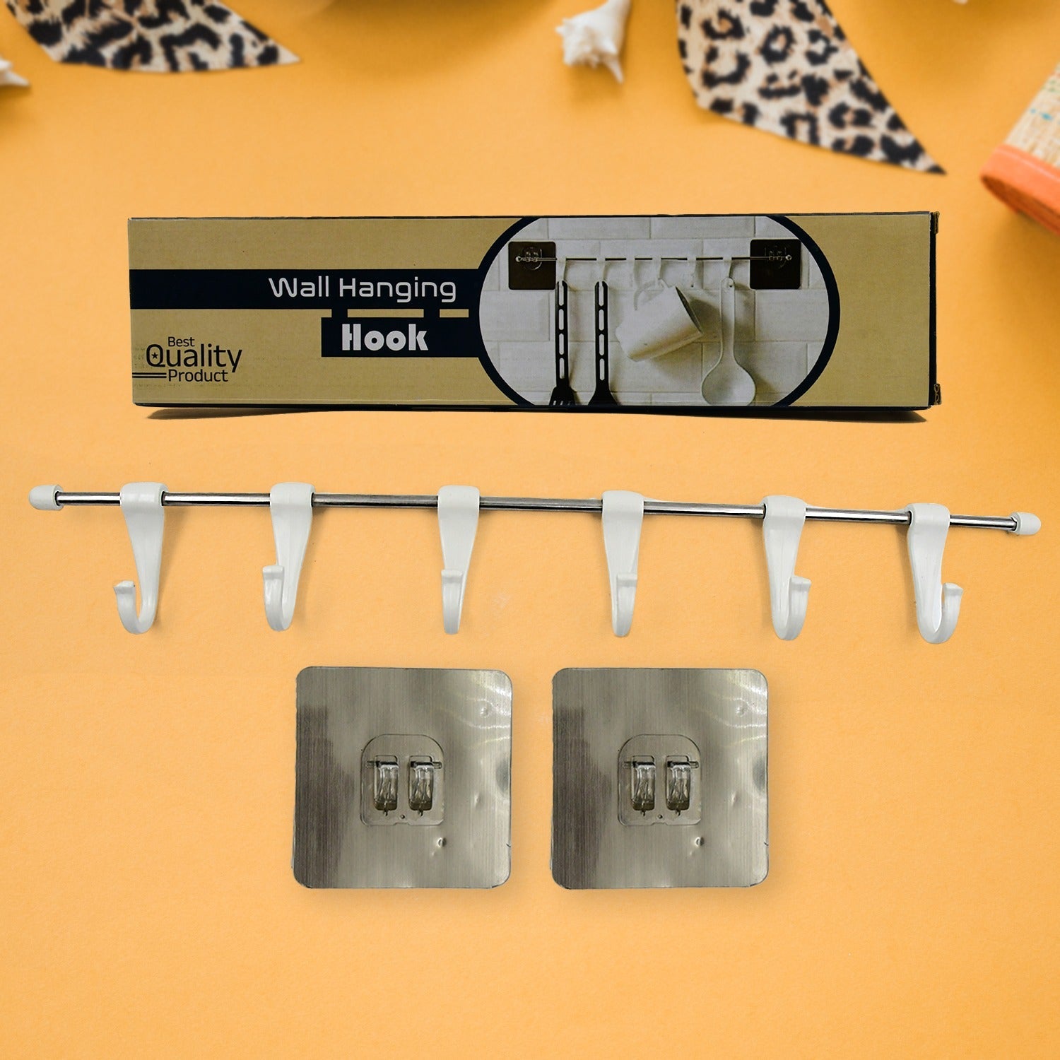 Stainless Steel Utensil Hanger Rail Nail Free Wall Mount-Home Improvement-AniGuess-AniGuess