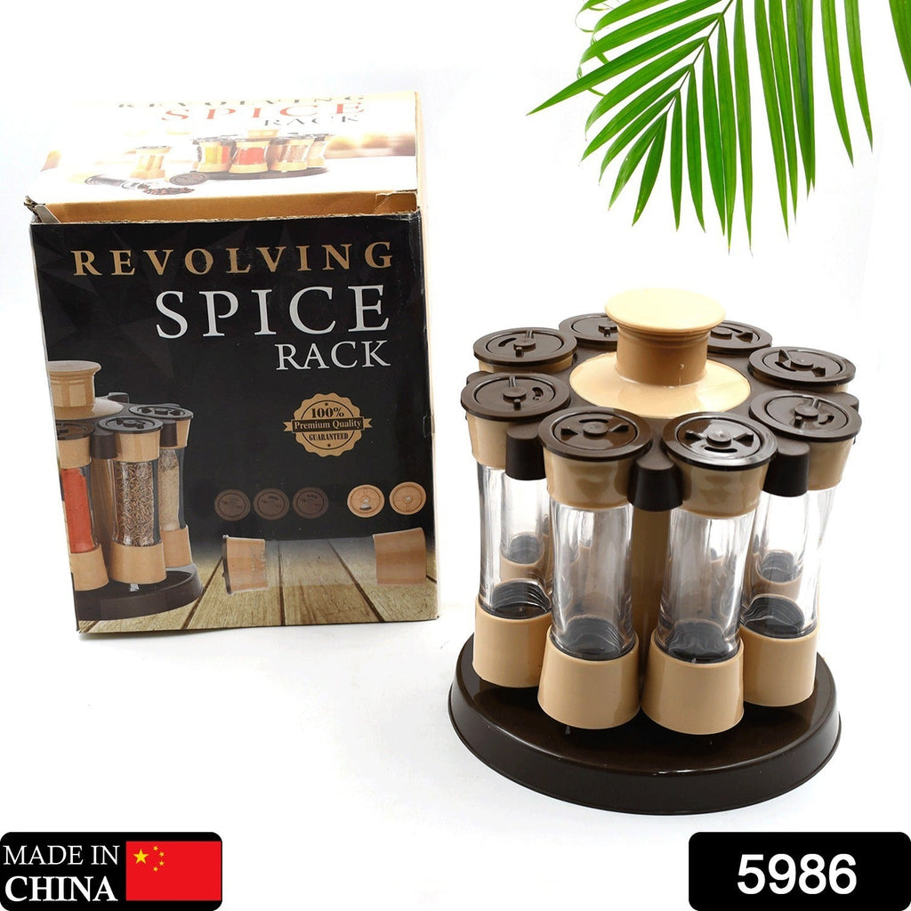 Revolving Spice Rack, 8 Spice jars with 120 ml, Condiment Set-Home & Kitchen-AniGuess-AniGuess