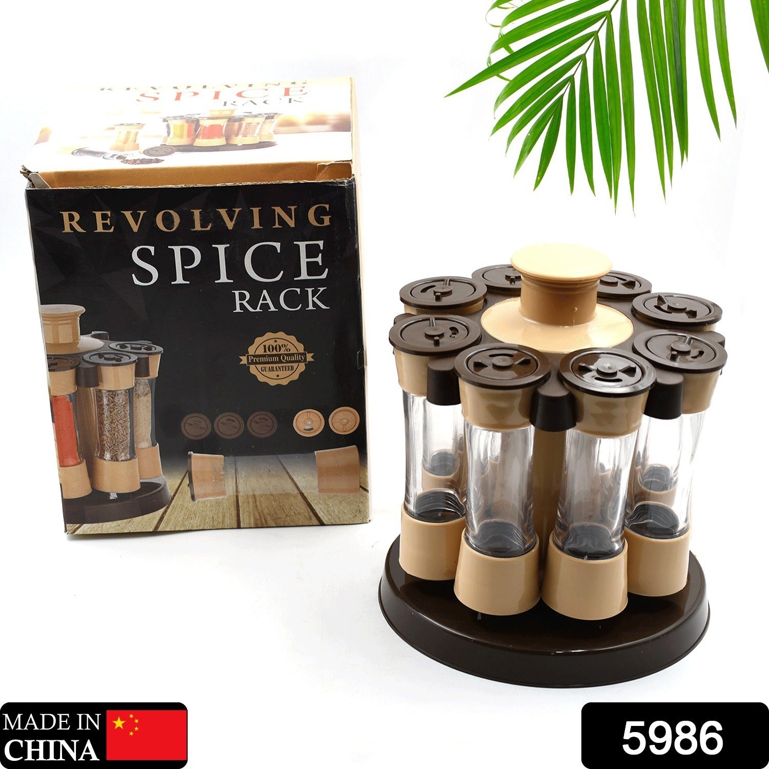Revolving Spice Rack, 8 Spice jars with 120 ml, Condiment Set-Home & Kitchen-AniGuess-AniGuess