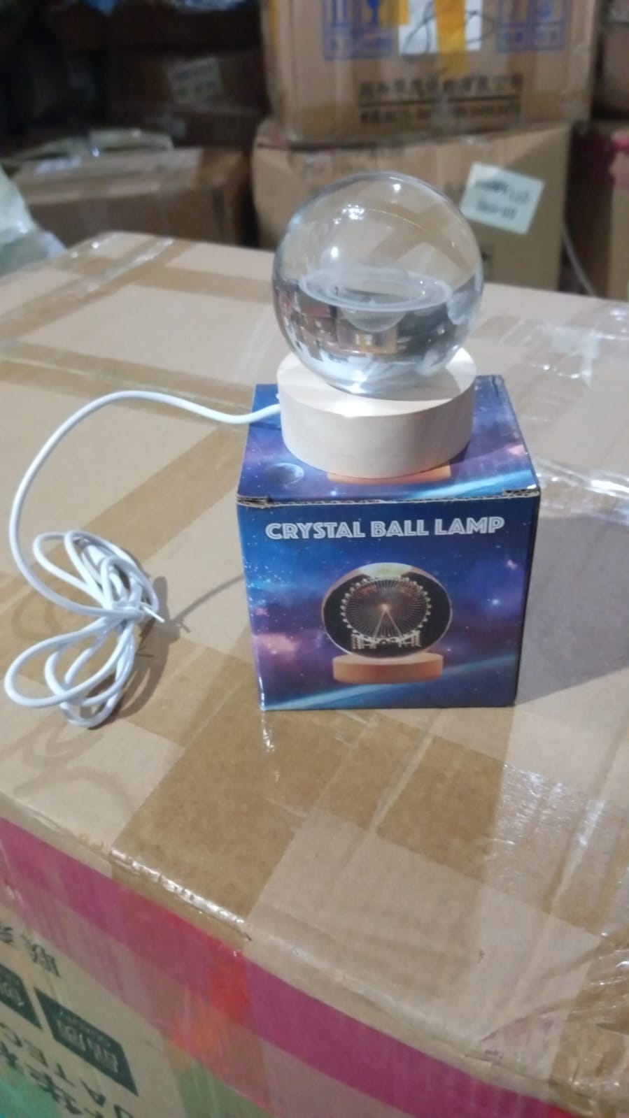 Astronaut  3D Crystal Ball lamps With Wood Base (1 Pc)-Home Improvement-AniGuess-AniGuess