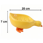 Cute Duck Shape Plastic Soap Holder Box for Bathroom, Kids Soap Dish Tray (1 Pc)