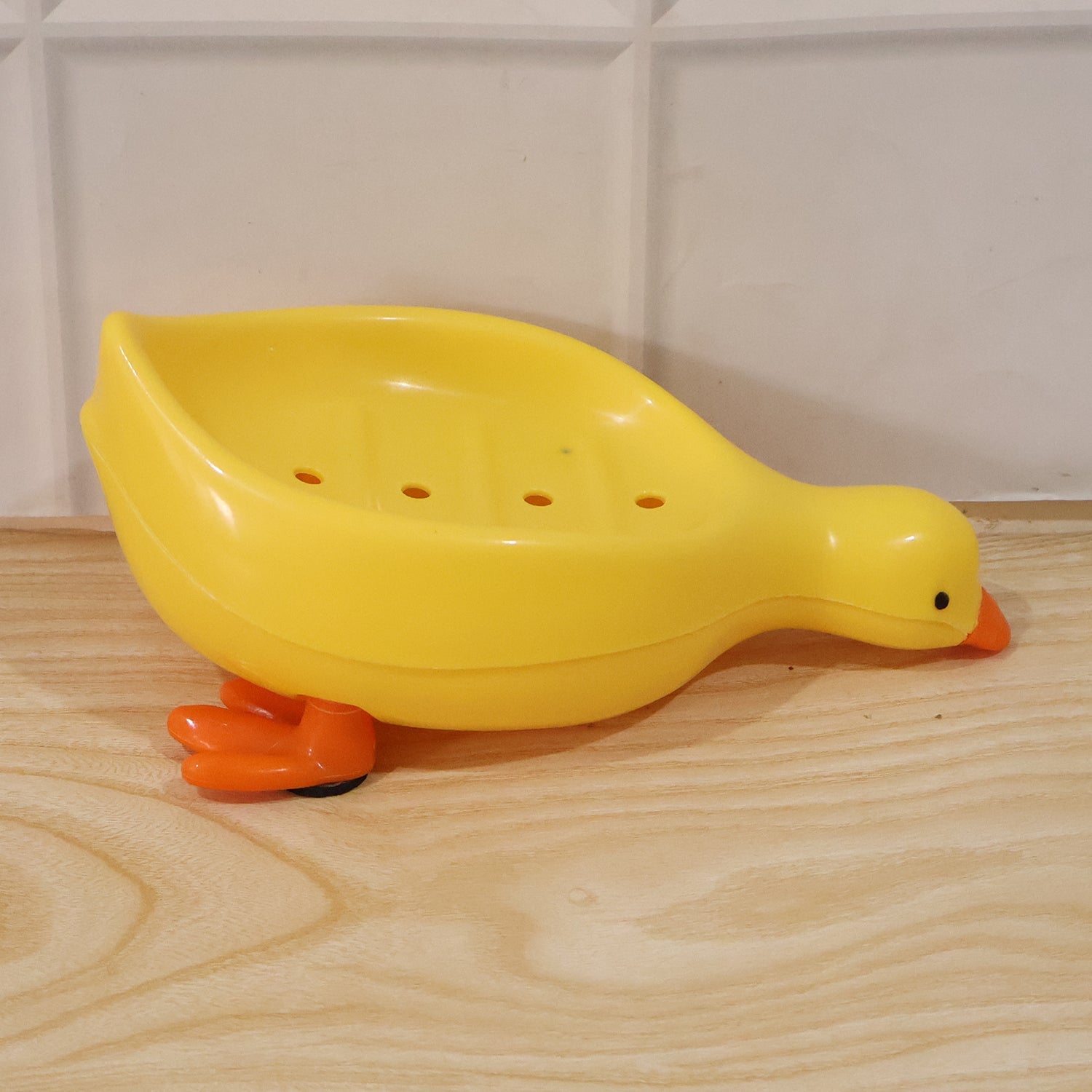 Cute Duck Shape Plastic Soap Holder Box for Bathroom, Kids Soap Dish Tray (1 Pc)
