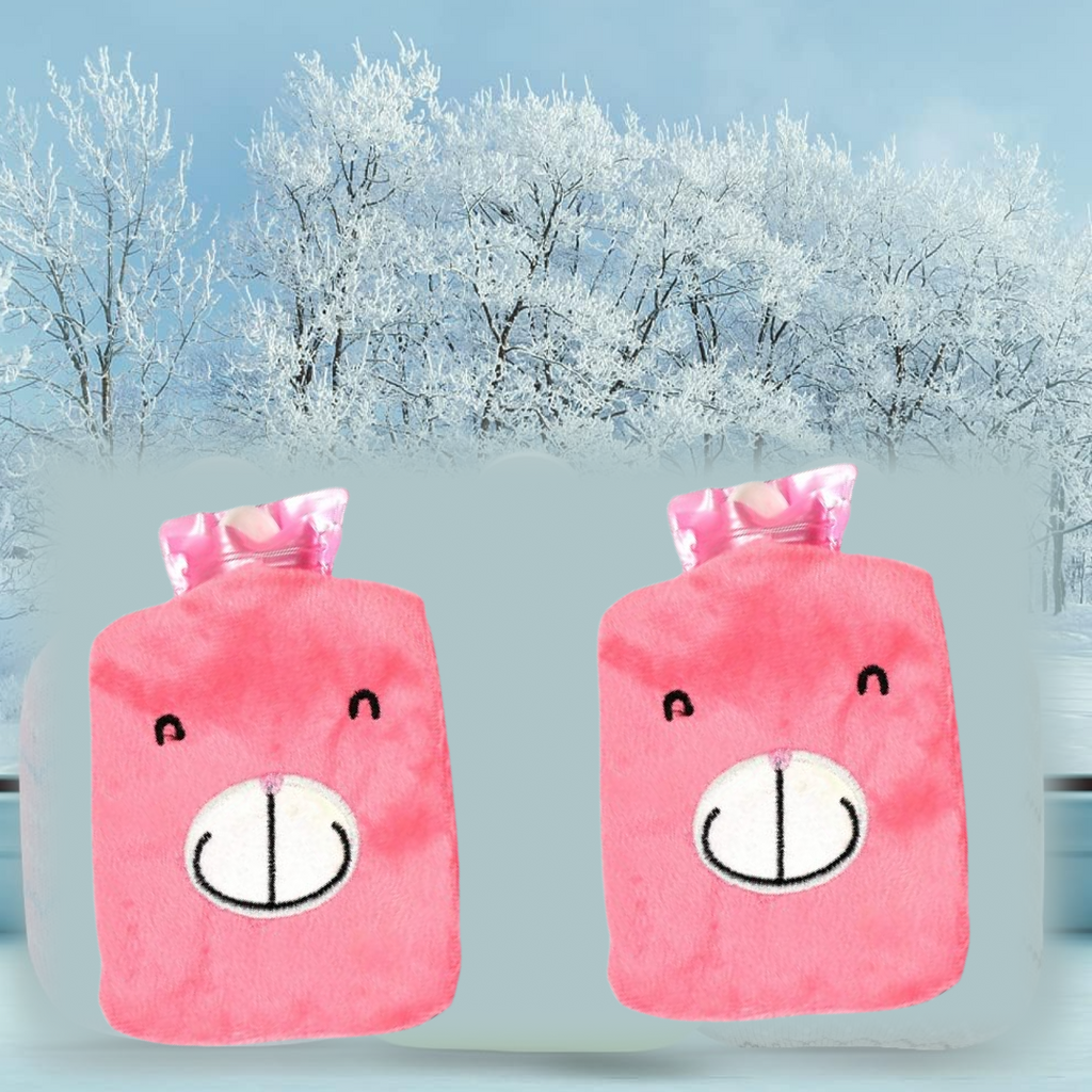 Pink Hot Water Bag with Cover Relief for Neck-Health & Personal Care-AniGuess-AniGuess