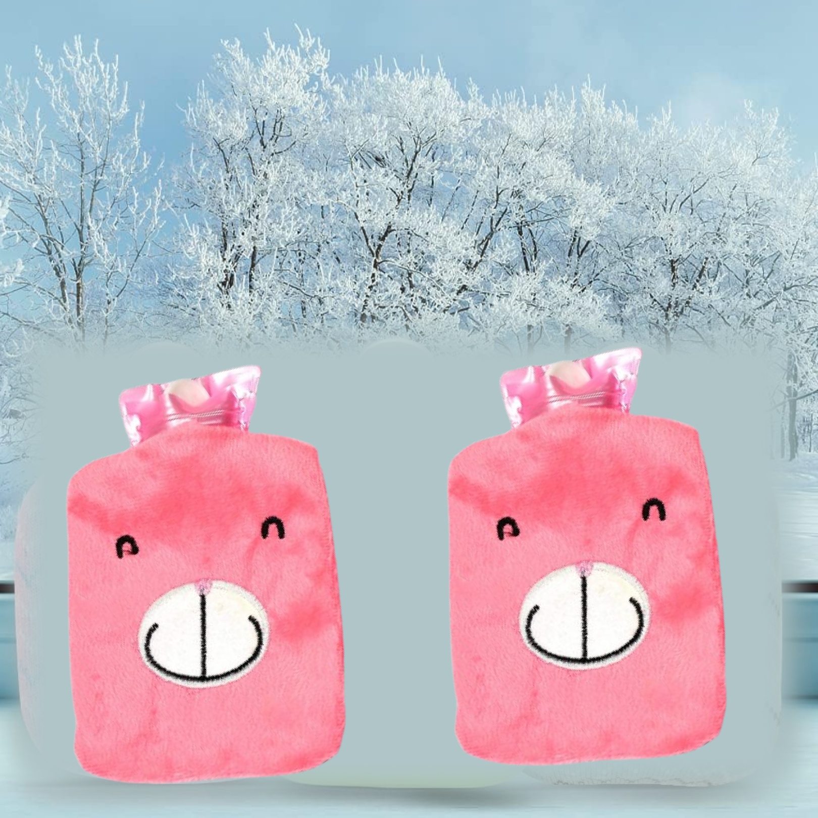Pink Hot Water Bag with Cover Relief for Neck-Health & Personal Care-AniGuess-AniGuess