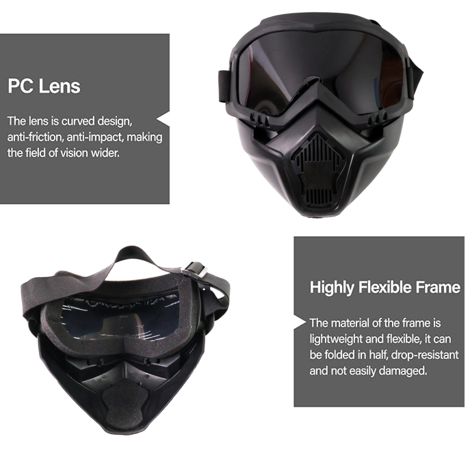 Motorcycle Goggles Off-Road Helmet Goggles Windproof Glasses Goggles Mask (1 Pc)-Car & Motorbike-AniGuess-AniGuess