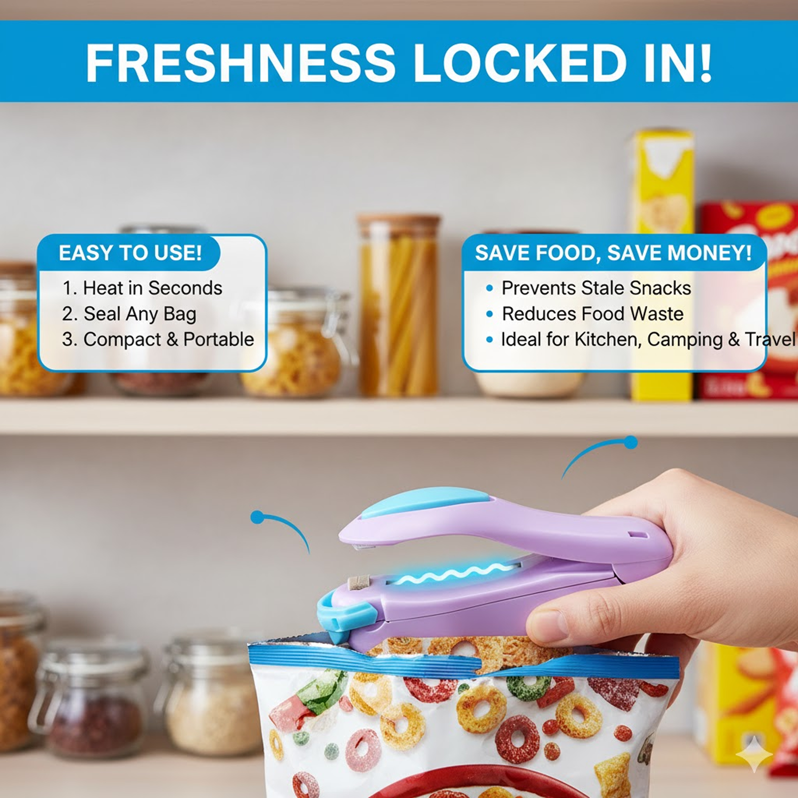 Hand Held Sealer (Mini Sealing Machine / Mix Color / 1 Pc)-Home & Kitchen-AniGuess-AniGuess
