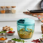 Manual Stainless Steel Handheld Vegetable Chopper with 5 Blades (750 ml)