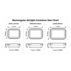 3-Piece Multicolor Airtight Container Set – Rectangular Food & Fridge Storage