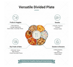 Large Compartment Box | Creative Divided Food Fruit Plate