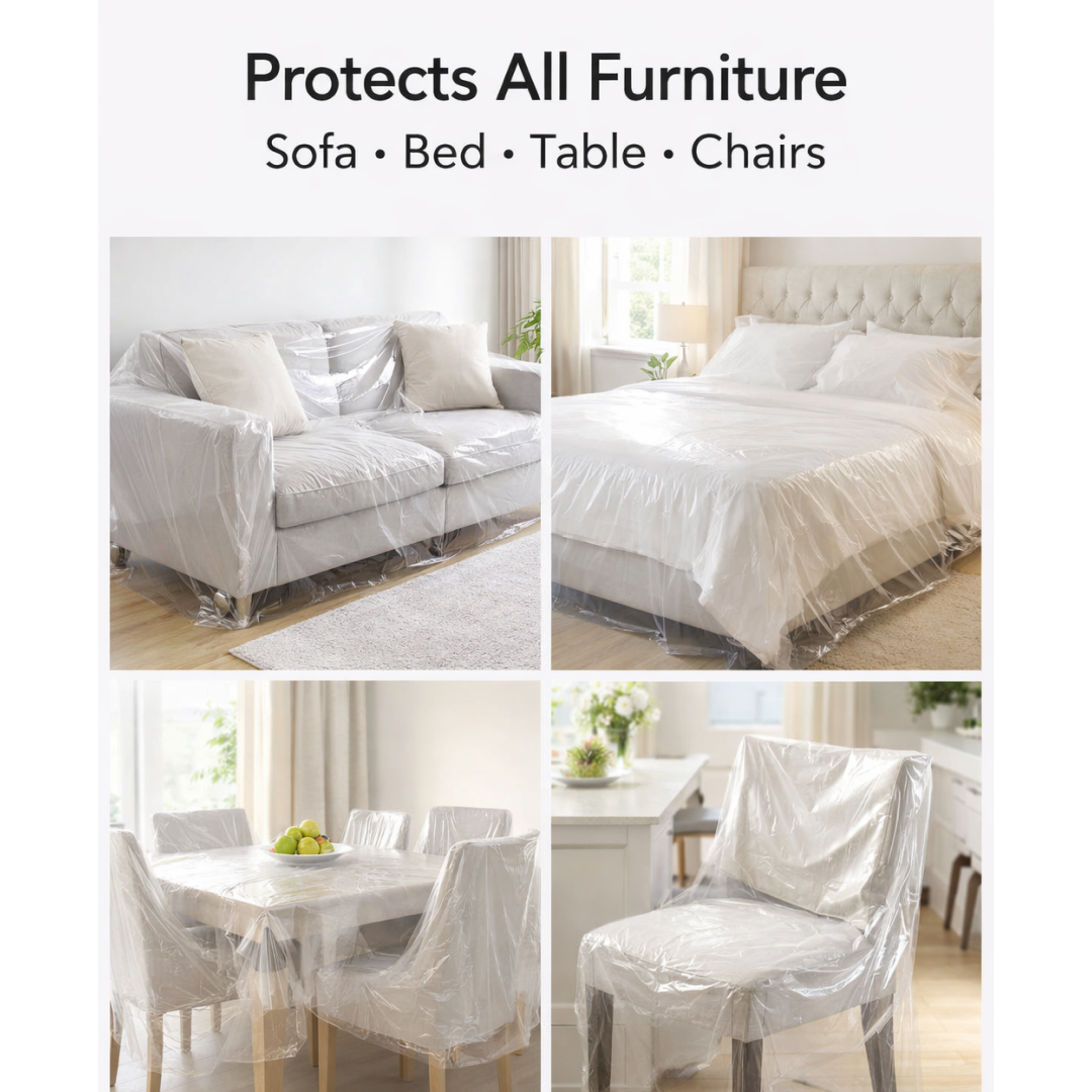 Home Thick Disposable Dust Proof Plastic Furniture Covers (1 Pc / Big)-Home Improvement-AniGuess-AniGuess