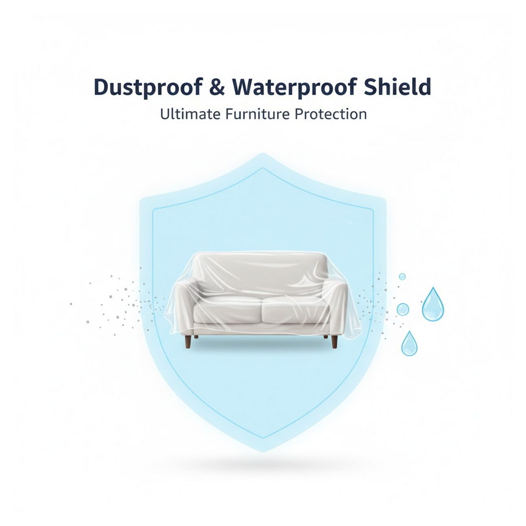 Home Thick Disposable Dust Proof Plastic Furniture Covers (1 Pc / Big)-Home Improvement-AniGuess-AniGuess