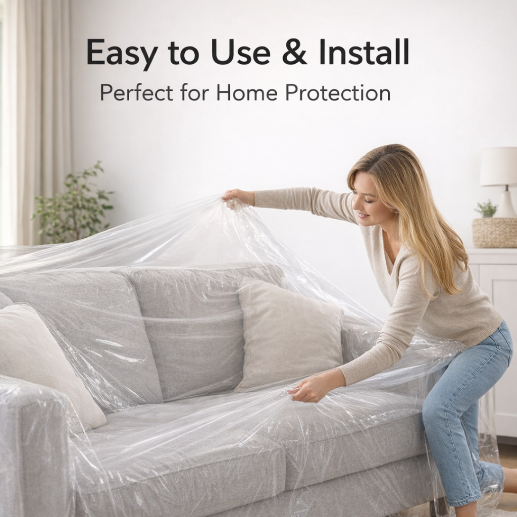 Home Thick Disposable Dust Proof Plastic Furniture Covers (1 Pc / Big)-Home Improvement-AniGuess-AniGuess