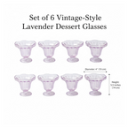 Crystal Plastic Ice-Cream Bowl Set – Serving Bowls (6 Pc)