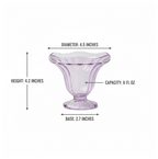 Crystal Plastic Ice-Cream Bowl Set – Serving Bowls (6 Pc)