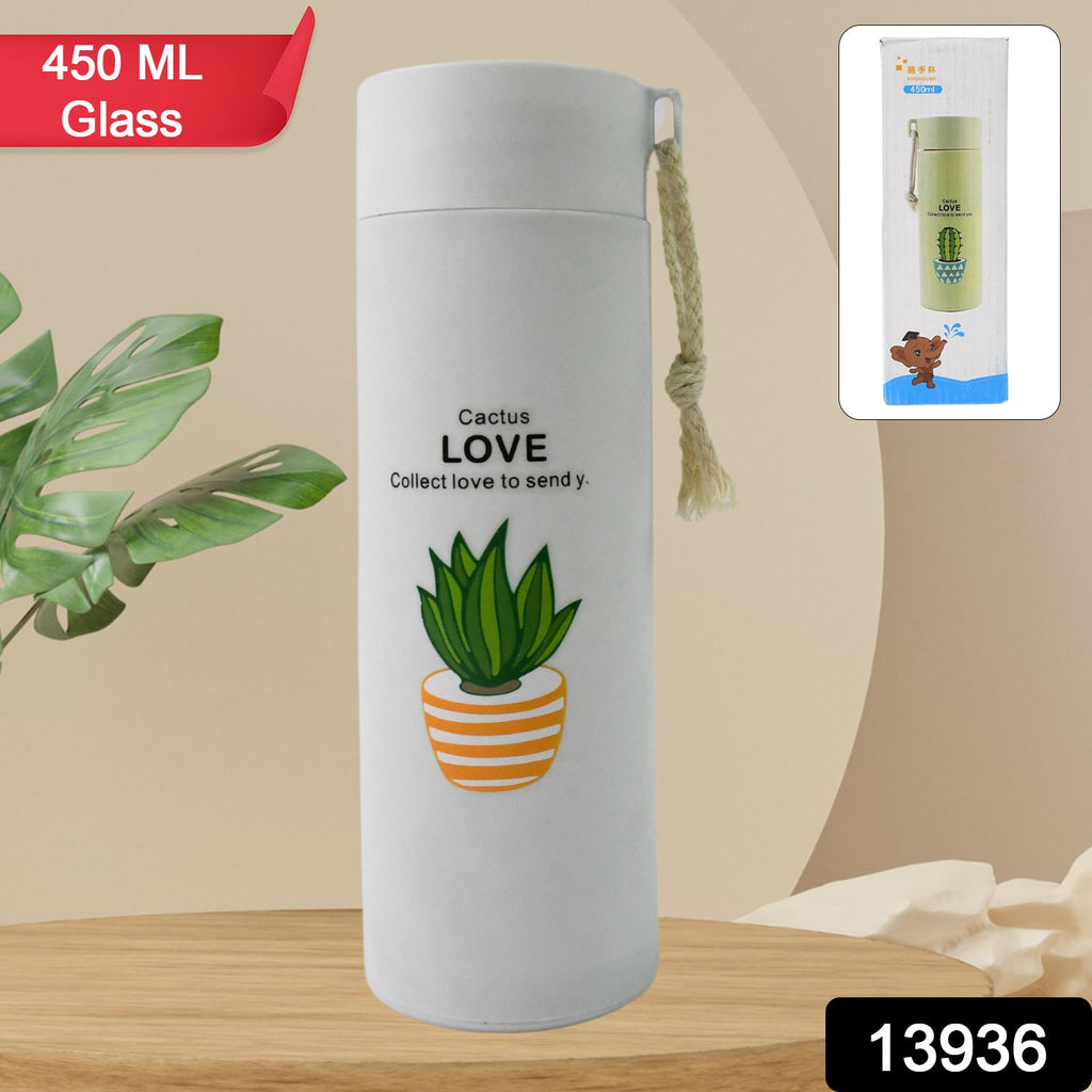 Outdoor sport Glass water bottle leakproof (450 ML)-Home & Kitchen-AniGuess-AniGuess