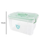 Plastic Medicine Storage Box With Lid for First Aid, Tablet & Healthcare Organizer (1 Pc)