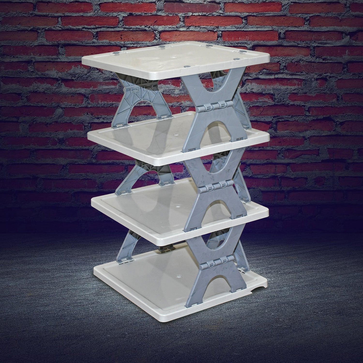 Foldable Shoe Rack (1 Pc, 4 Layers): Space-Saving, Entryway Storage-Home Improvement-AniGuess-AniGuess