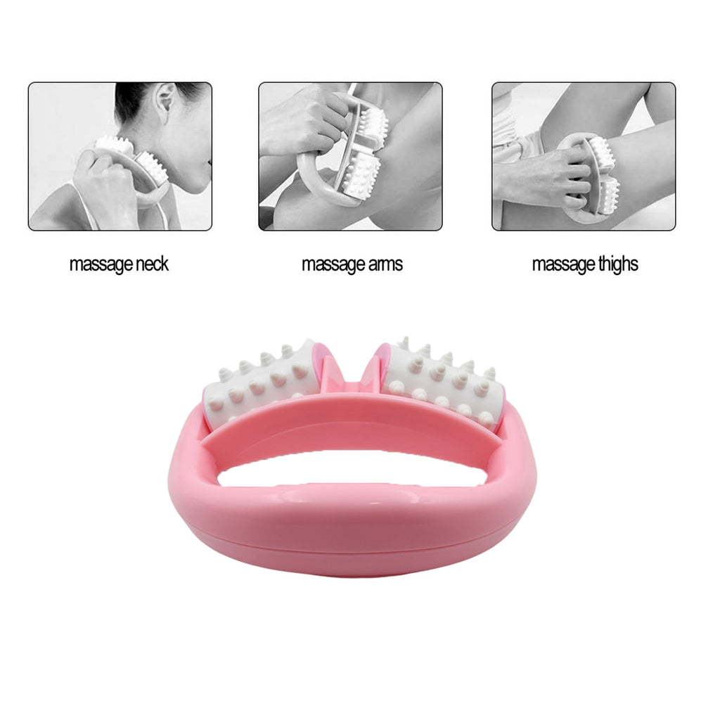 Plastic Massage Roller - 2-Roller Manual Design for Cellulite & Muscle Pain Relief-Health & Personal Care-AniGuess-AniGuess