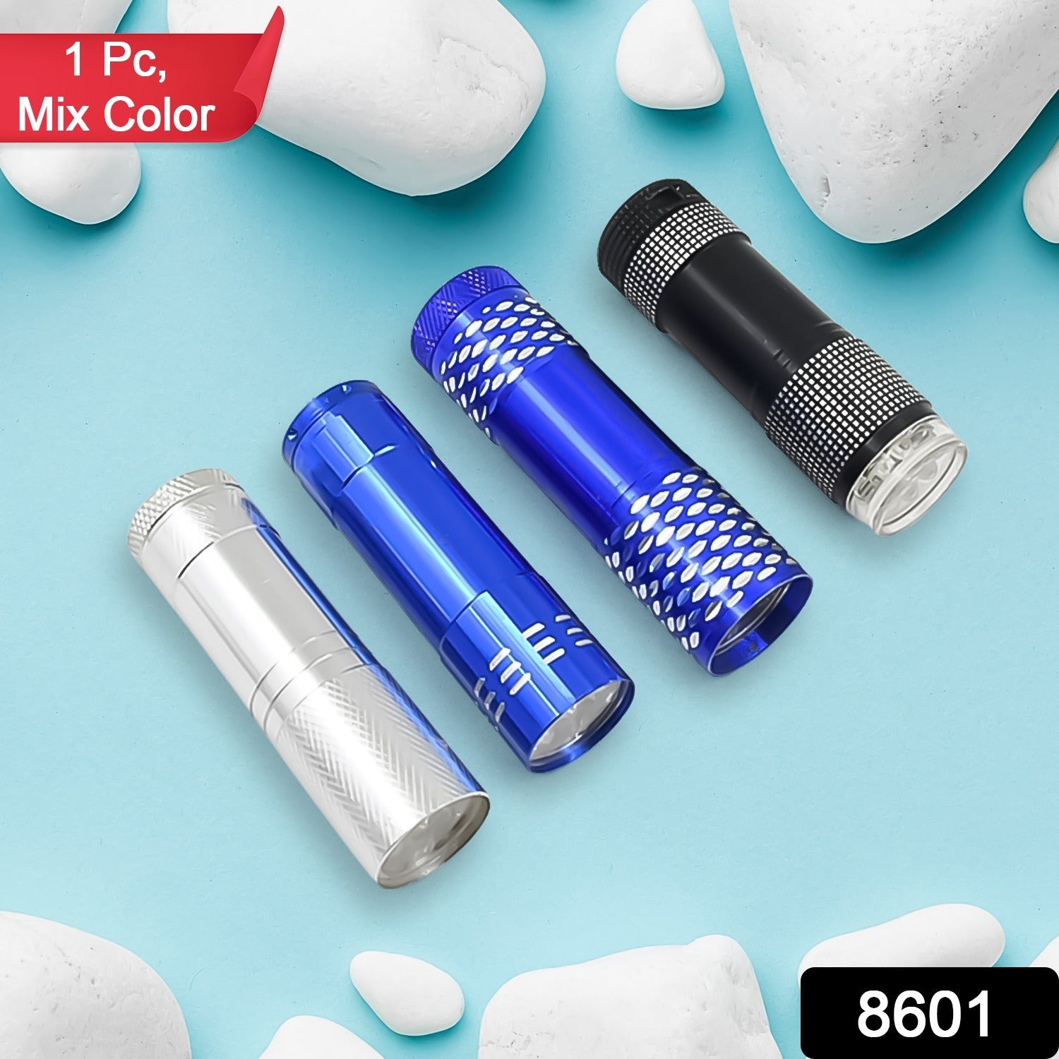 Portable Mini Torch – 9 LED Pocket Flashlight, Battery Operated (Mix Color)-Home Improvement-AniGuess-AniGuess