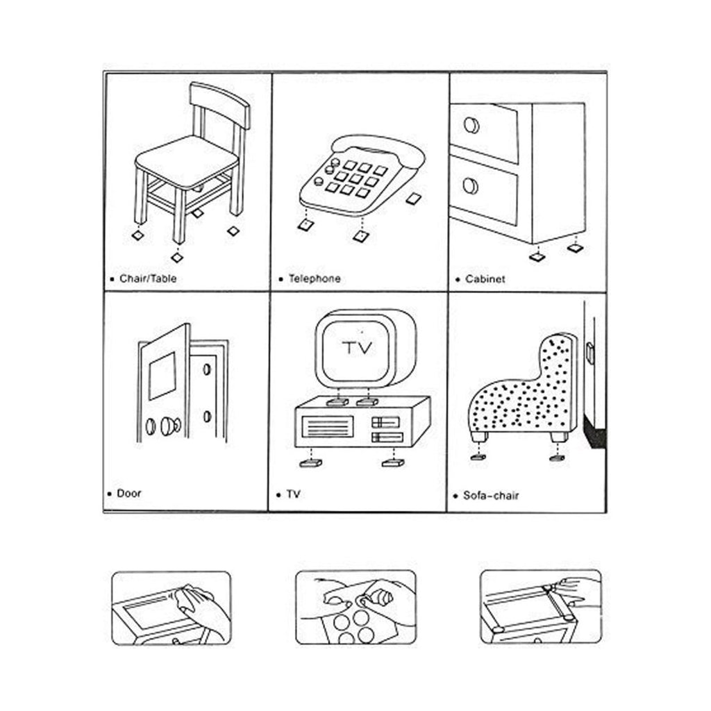 28 pc Rubber furniture Pads Self Sticking Non Slip Furniture Noise Insulation Pads-Home Improvement-AniGuess-AniGuess