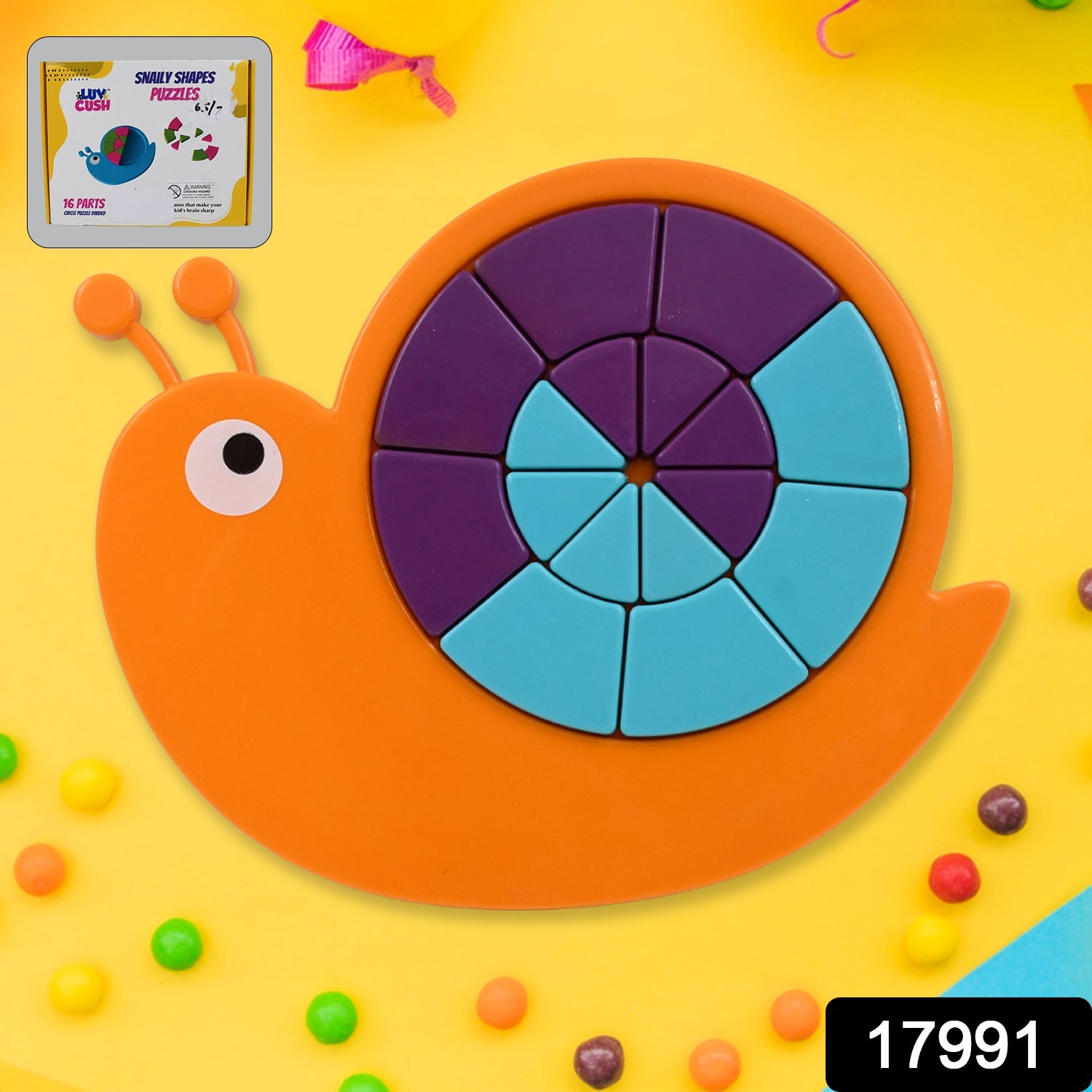 Mini Snail Puzzle – STEM Educational Toy, Puzzle Games for Ages 3-6 (Mix Color)-Toys & Games-AniGuess-AniGuess