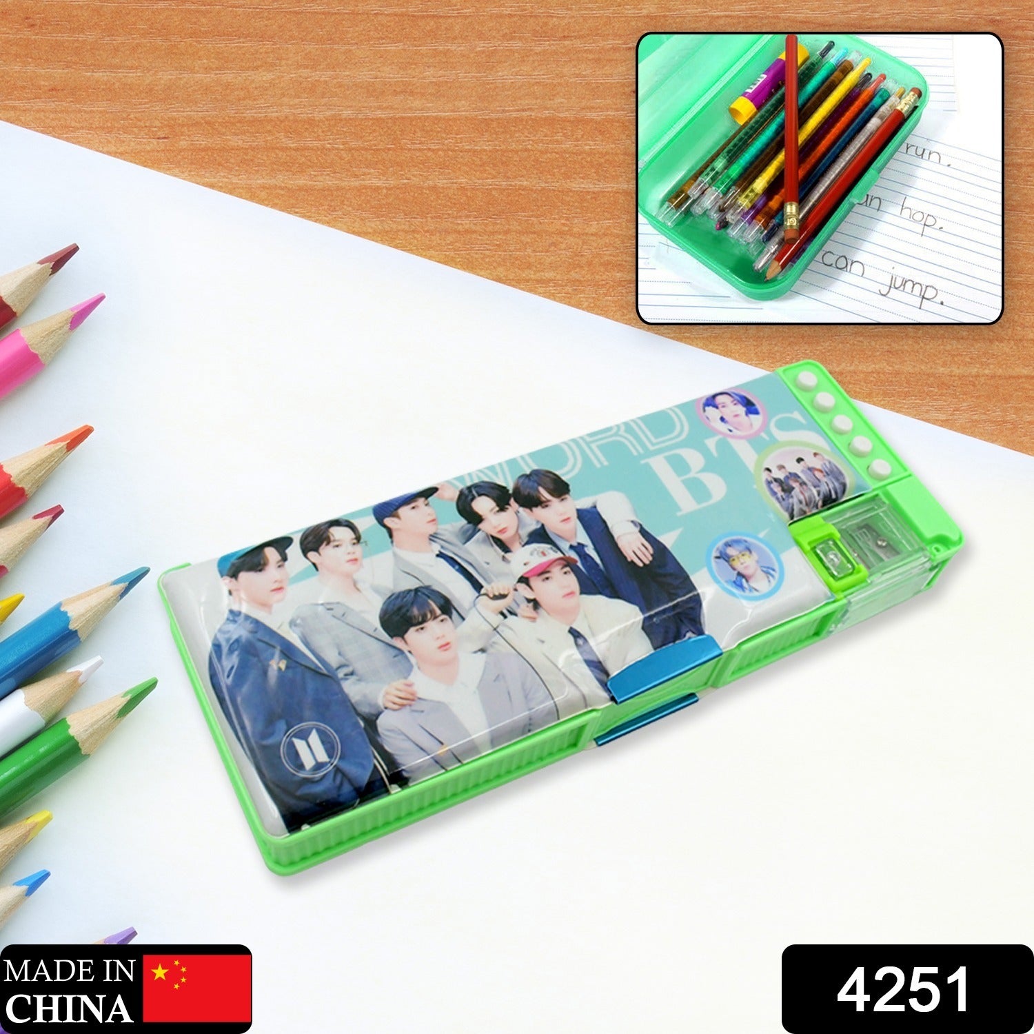 Multipurpose Compass Box (2 Compartments): Cartoon Pencil Case for Kids-Stationery-AniGuess-AniGuess