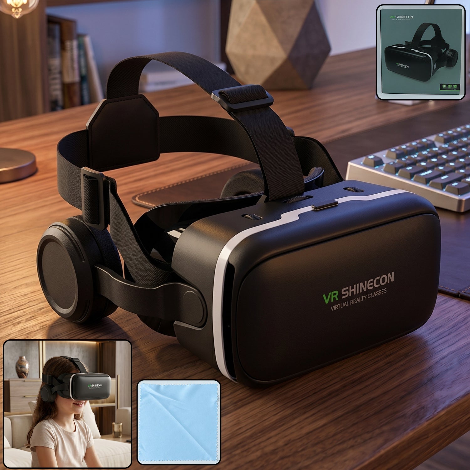 3D / HD VR Box Glasses Headset for iOS for Android Smartphone  (1 Pc)-Electronics-AniGuess-AniGuess