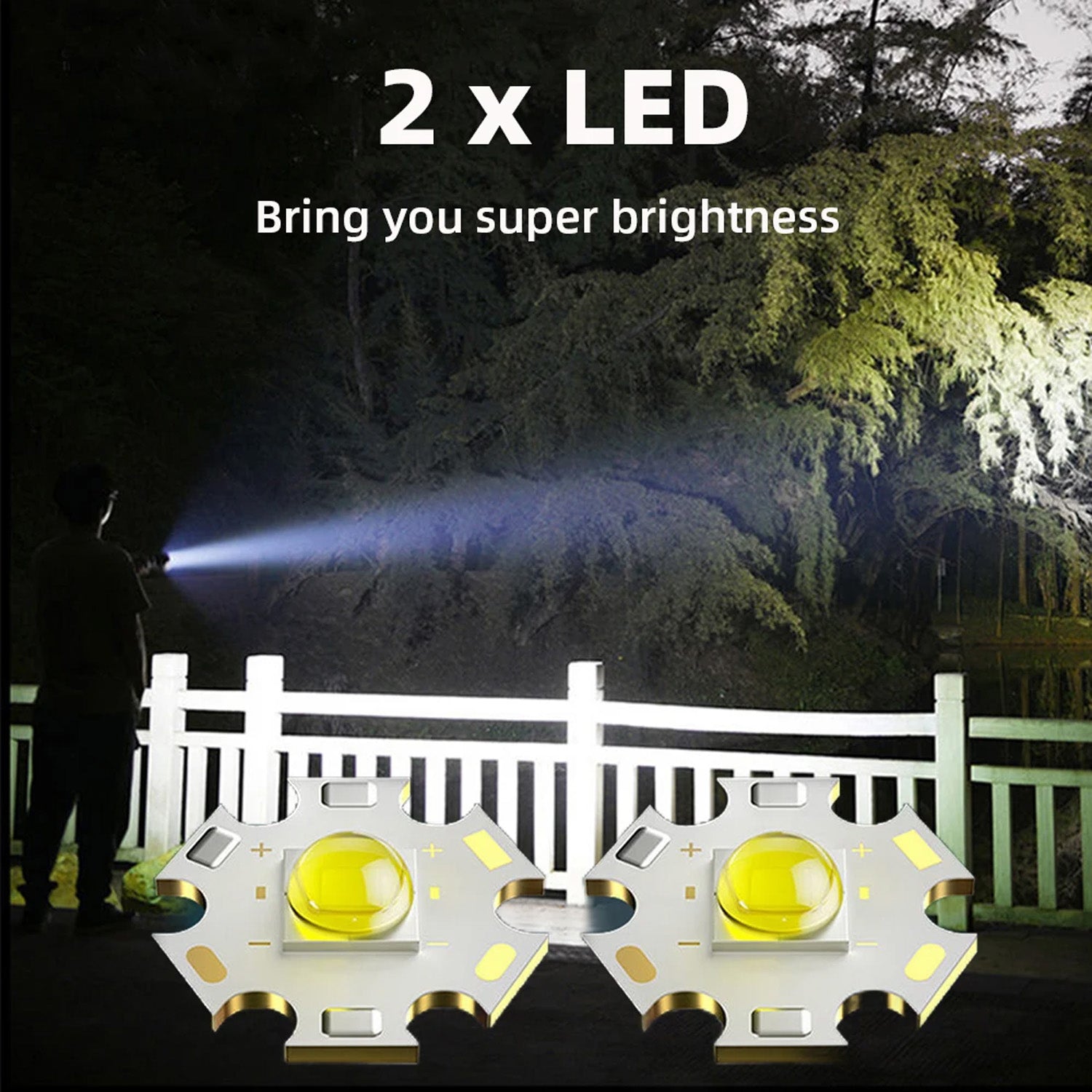 Rechargeable Mini LED Flashlight with Power Bank, 3 Modes (1 Pc, 800mAh)-Home Improvement-AniGuess-AniGuess