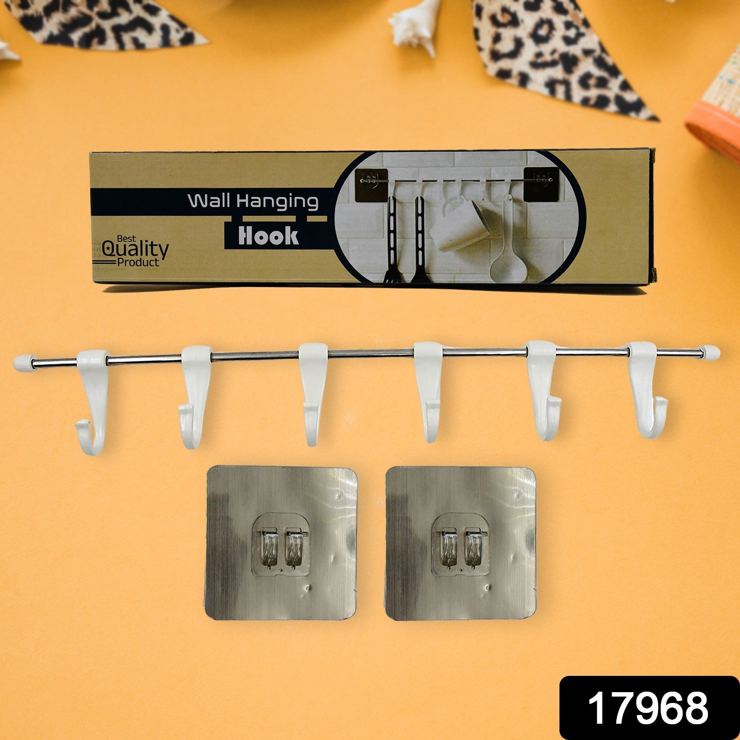 Stainless Steel Utensil Hanger Rail Nail Free Wall Mount-Home Improvement-AniGuess-AniGuess