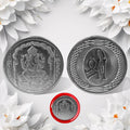 Ganesh Ji, Silver color Coin for Gift (1 Pc / Silver)-Gift Cards-AniGuess-AniGuess