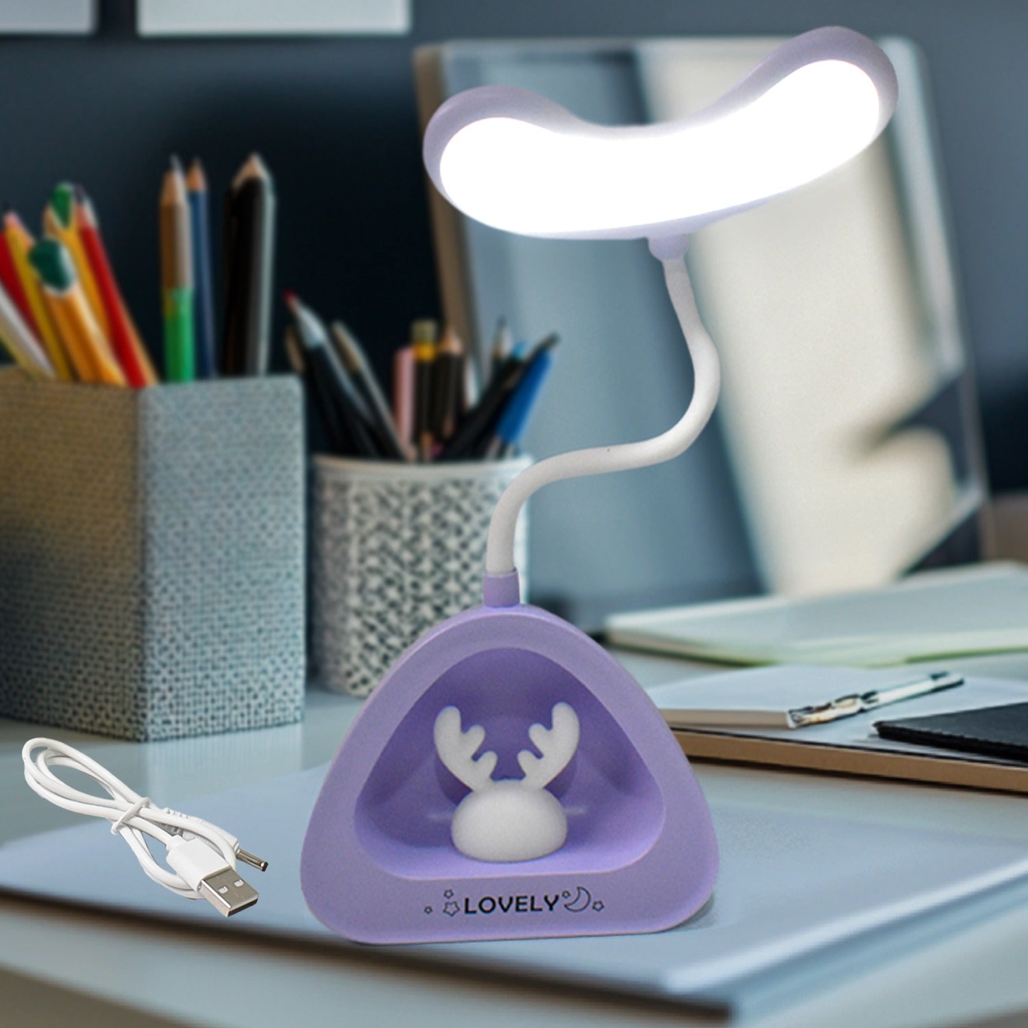Cute Lovely LED Desk Light, LED Lamps Button Control (1 Pc)-Electronics-AniGuess-AniGuess