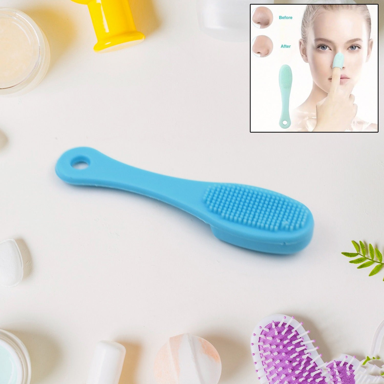 Silicone Makeup Cleaning Tool – Finger Brush Facial Cleansing Scrubber (1 Pc)-Health & Beauty Accessories-AniGuess-AniGuess