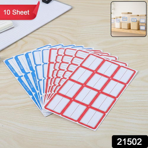 10 Sheets Self-Adhesive Label Stickers-Office Products-AniGuess-AniGuess